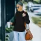 Fashion half high neck long sleeve loose sweater