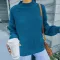 Fashion half high neck long sleeve loose sweater