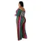 Colorful striped wide leg Jumpsuit