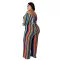 Colorful striped wide leg Jumpsuit