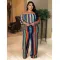 Colorful striped wide leg Jumpsuit