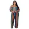 Colorful striped wide leg Jumpsuit