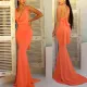 Sexy slim dress V-neck dress