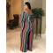 Colorful striped wide leg Jumpsuit