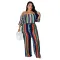Colorful striped wide leg Jumpsuit