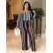 Colorful striped wide leg Jumpsuit