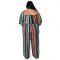 Colorful striped wide leg Jumpsuit