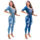 Fashion casual sexy denim Jumpsuit