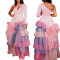 Fashion multi-layer mesh irregular skirt (single skirt)