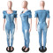 Fashion casual sexy denim Jumpsuit