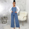 Sexy fashion suspender casual Jumpsuit