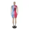 Sexy casual double sided print dress