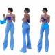 Fashion high waist flared pants