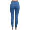 Fashion casual pierced solid jeans