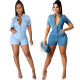 Fashion denim slim Jumpsuit