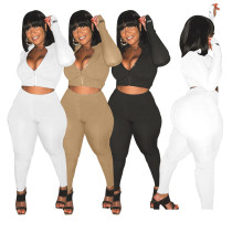 Thread embroidered letter sport two piece set
