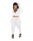 Thread embroidered letter sport two piece set