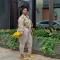Camouflage printed cardigan coat