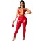 Sexy PU leather bright face hanging neck Jumpsuit