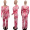 Tie dyed and printed casual three piece set