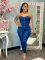 Fashion slim denim Jumpsuit