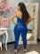 Fashion slim denim Jumpsuit