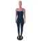 Fashion slim denim Jumpsuit