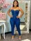 Fashion slim denim Jumpsuit