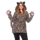 Fashion flannel warm long sleeve hat zipper jacket