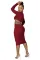 Fashion sexy V-neck exposed waist bag hip skirt