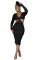 Fashion sexy V-neck exposed waist bag hip skirt