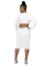 Fashion sexy V-neck exposed waist bag hip skirt