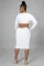 Fashion sexy V-neck exposed waist bag hip skirt