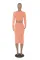 Fashion sexy V-neck exposed waist bag hip skirt