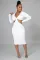 Fashion sexy V-neck exposed waist bag hip skirt