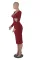 Fashion sexy V-neck exposed waist bag hip skirt