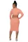 Fashion sexy V-neck exposed waist bag hip skirt