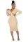 Fashion sexy V-neck exposed waist bag hip skirt