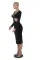Fashion sexy V-neck exposed waist bag hip skirt