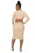 Fashion sexy V-neck exposed waist bag hip skirt