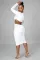 Fashion sexy V-neck exposed waist bag hip skirt