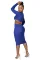 Fashion sexy V-neck exposed waist bag hip skirt
