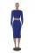 Fashion sexy V-neck exposed waist bag hip skirt