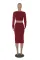 Fashion sexy V-neck exposed waist bag hip skirt