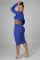 Fashion sexy V-neck exposed waist bag hip skirt