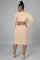 Fashion sexy V-neck exposed waist bag hip skirt