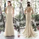 Sexy slim sleeveless perspective dress dress