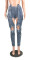 Fashion cut length stitched jeans