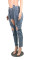 Fashion cut length stitched jeans