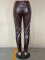 Sexy tight PU leather pants